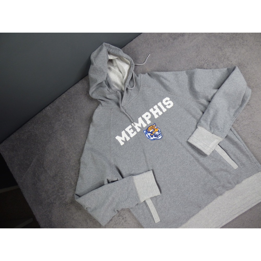Memphis Tigers Hoodie Gray Raglan Sweatshirt Mens XL NCAA College Camp David